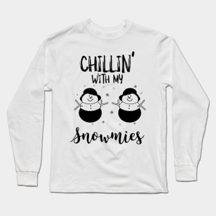 Chillin' with my Snowmies-Twin Snowmen Long Sleeve T-Shirt